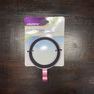 Huffy Pink Aluminum Handlebar Clip Bar Mount Bike Drink Holder Cup Holder